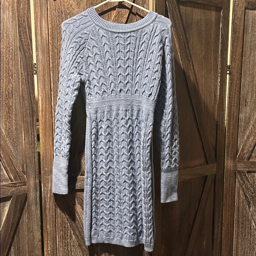 SHEIN Gray Cable Knit Dress